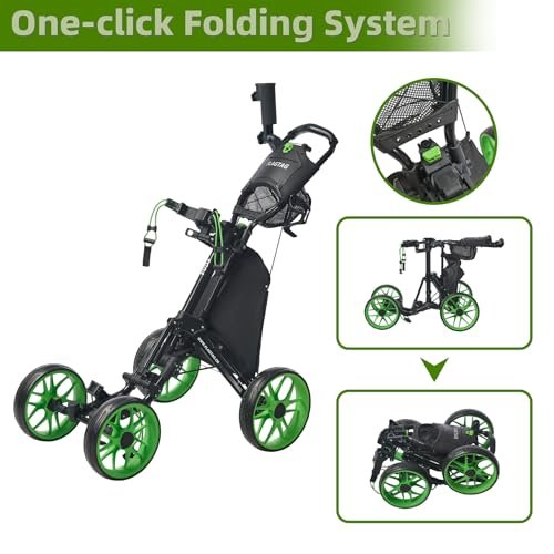 FLAGTAG Golf Push Cart 4-Wheels